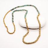 stone snake beaded necklace