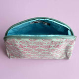 Cotton Canvas Cosmetic Case -  Toiletry Bag - Travel Pouch