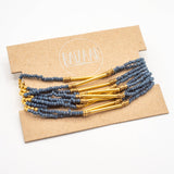 beaded color tube bracelets