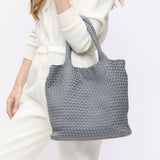 sky’s the limit - medium woven neoprene tote