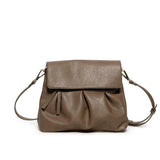 adrienne pleated flap crossbody