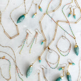 triple elongated link center necklace