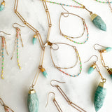 double link chain earrings