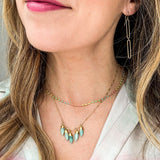 double link chain earrings