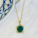 square charm necklaces