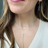 chain link drop earrings