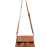 adrienne pleated flap crossbody