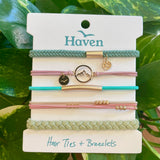 sun valley traveler hair tie + bracelets