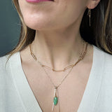 elongated paperclip chain necklace