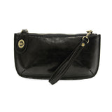 liquid metal mini crossbody wristlet clutch