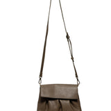 adrienne pleated flap crossbody