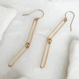 double link chain earrings