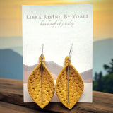 boho leaves w/ bar earrings