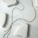 enamel fringe chain necklace