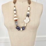 natural & blue necklace