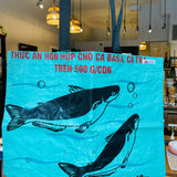 recycled feed bag shopping tote