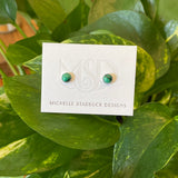 silver gemstone stud earrings