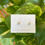 silver gemstone stud earrings