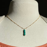 embellish x rach b - turquoise 7-stone linear necklace