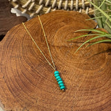 embellish x rach b - turquoise 7-stone linear necklace