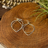 two-tone flip teardrop hoops