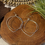 two-tone flip teardrop hoops