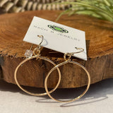 small circle round hammered hoops