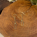 chain link drop earrings
