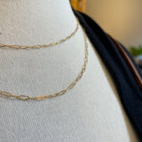 thin paperclip chain necklaces