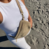 the special edition sand suede sling bag