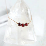 garnet birthstone necklace for january