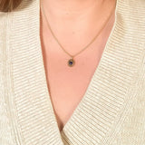 starburst oval charm necklace