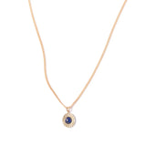 starburst oval charm necklace