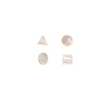 mother of pearl shape studs set