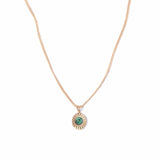 starburst oval charm necklace