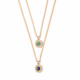 starburst oval charm necklace