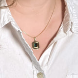 square charm necklaces