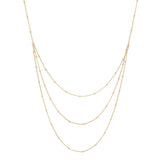 triple layer ball chain necklace