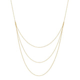 triple layer rope chain necklace