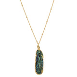 feather stone necklace