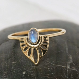 winged moonstone ring