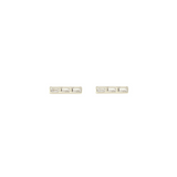 triple baguette bar earrings