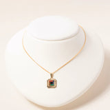 square charm necklaces