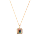 square charm necklaces