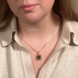 square charm necklaces