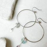 coin charmed large hoop earrings