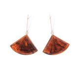 tortoise fan earrings
