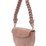 linda crescent crossbody bag w/ braided strap
