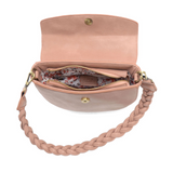 linda crescent crossbody bag w/ braided strap