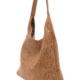 lazer cut eyelet hobo bag